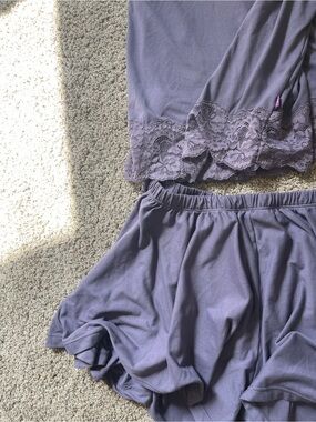 Adore Me Lavender Lace-Trim Pajama Set